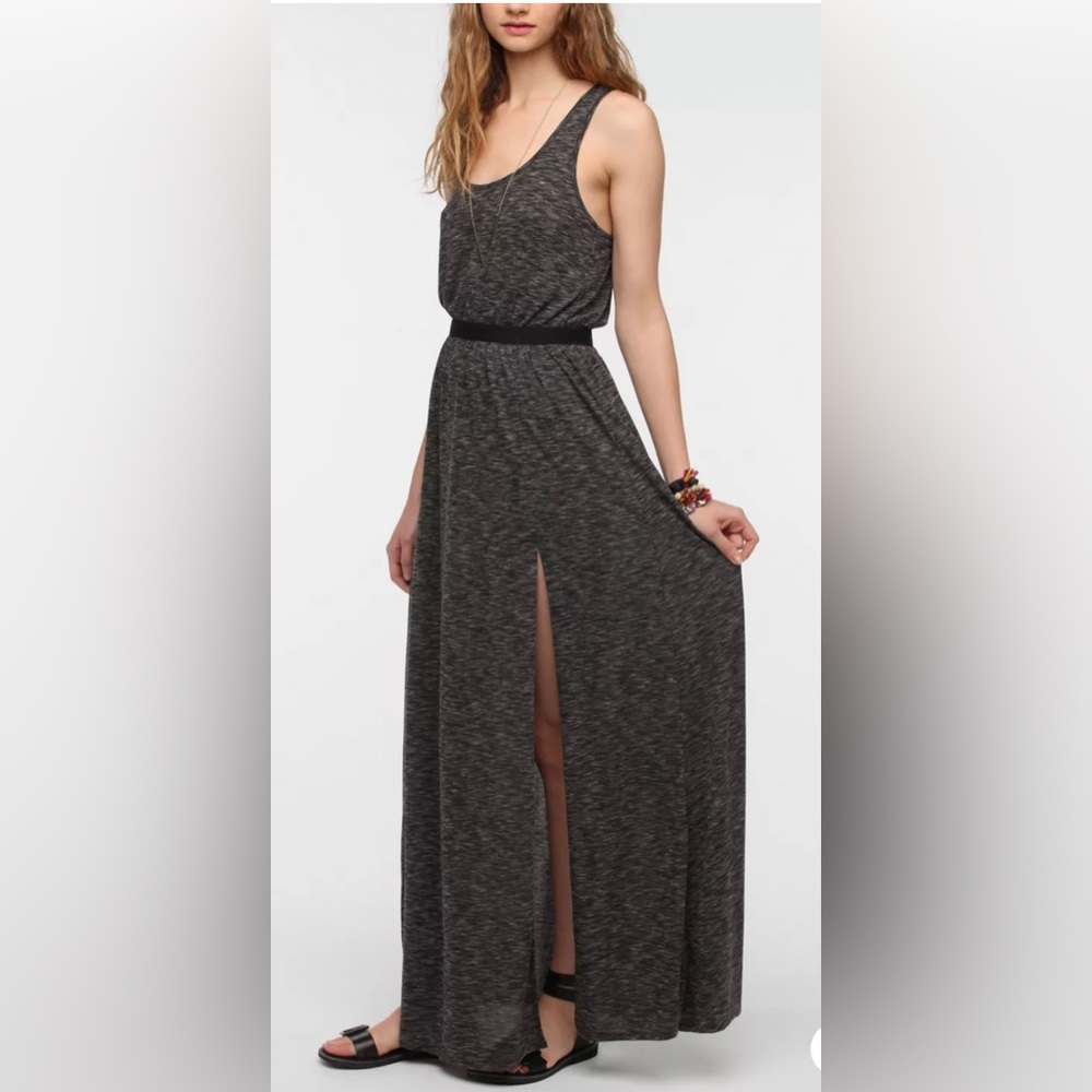 Silence + Noise Double-Slit Maxi Dress green‎ size small